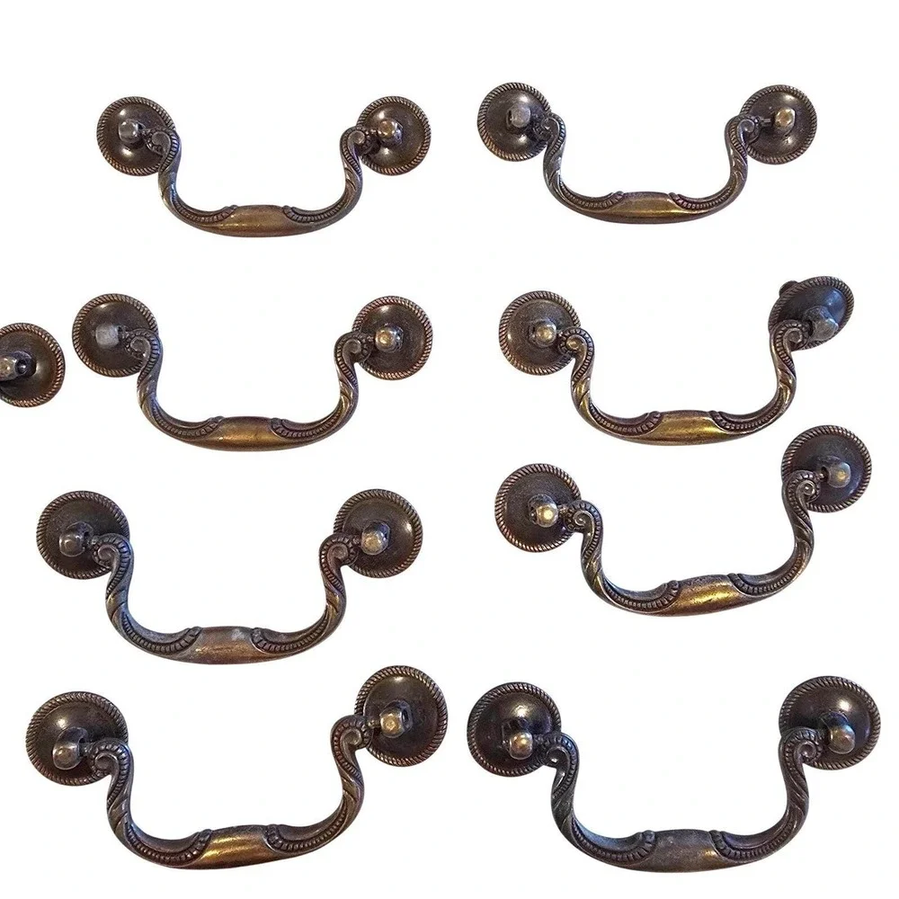 9 Vintage 1960s Keeler Brass Co. YC K1406‎ Drawer Pulls 3